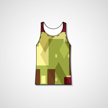 singlet üzerinde soyut resim
