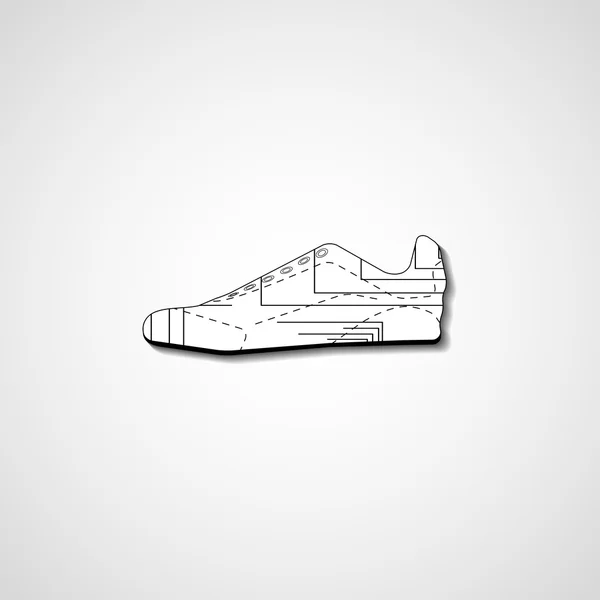 Abstracte illustratie op sneakers — Stockvector