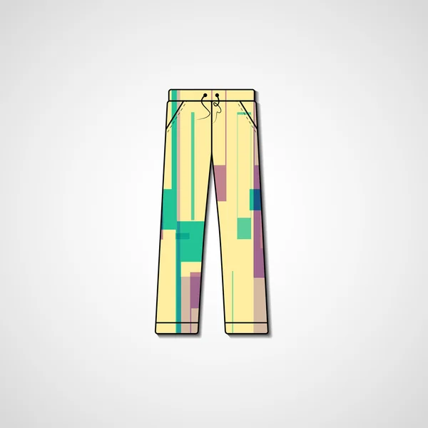 Illustration abstraite sur pantalon — Image vectorielle