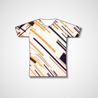 t-shirt üzerinde soyut resim