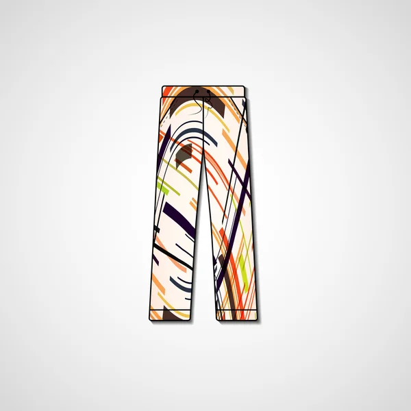 Illustration abstraite sur pantalon — Image vectorielle