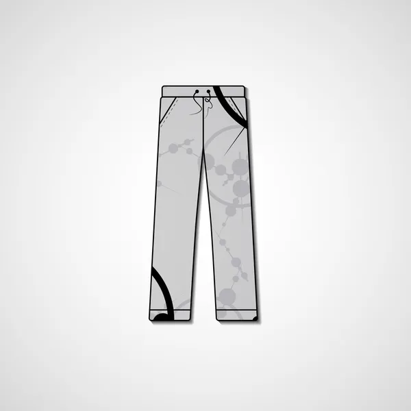 Illustration abstraite sur pantalon — Image vectorielle