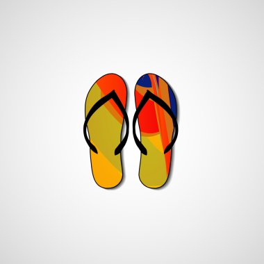 soyut resim üzerinde flip flop