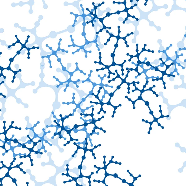 Молекулярный фон, красочная иллюстрация — стоковый вектор