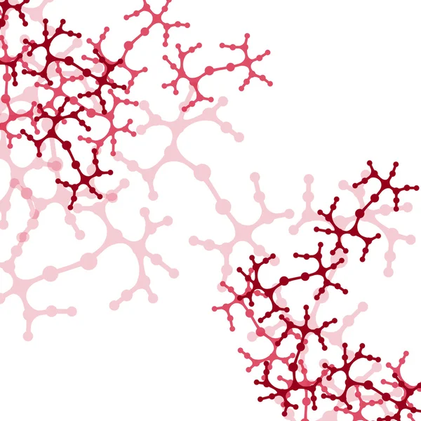 Molekül arka plan, renkli resimde — Stok Vektör