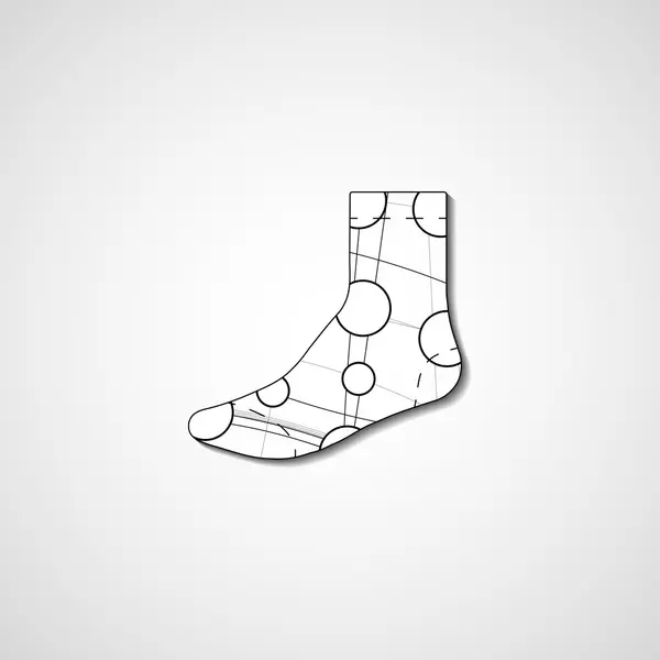Abstract illustration on sock — Stock Vector