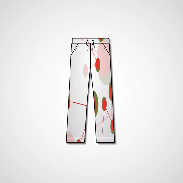 Ilustración abstracta en pantalones — Vector de stock