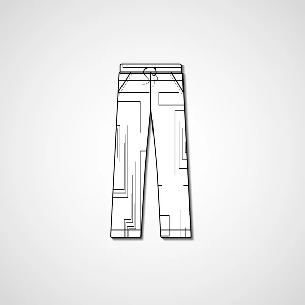 Abstraktní ilustrace na kalhoty — Stockový vektor