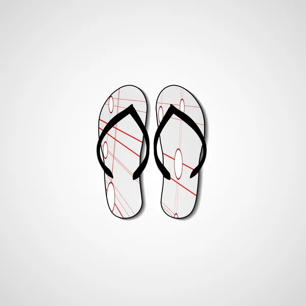 Ilustración abstracta en chanclas — Vector de stock