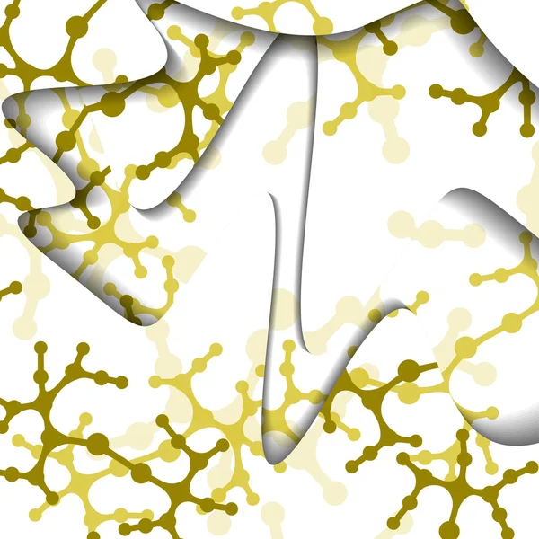 Illustrazione colorata del DNA — Vettoriale Stock