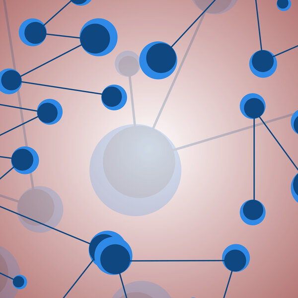 Molecule background, colorful illustration