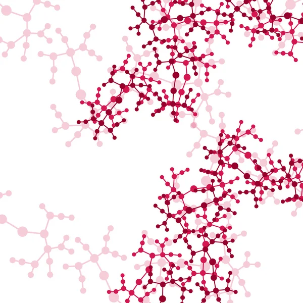 分子的背景下，色彩丰富的插画 — 图库矢量图片