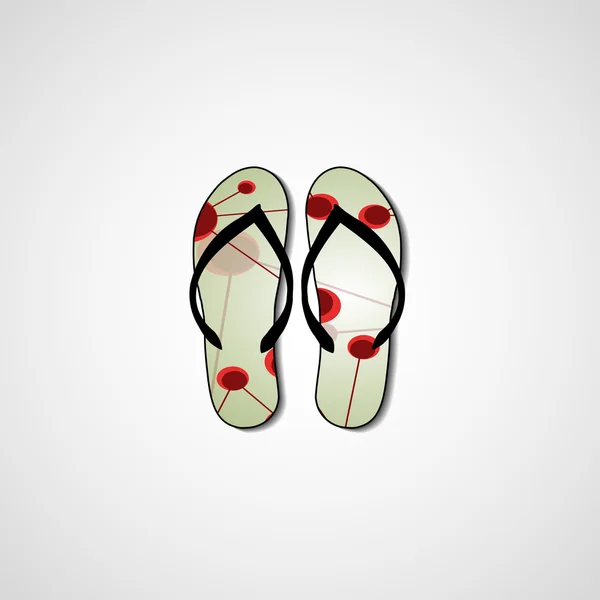 Abstrakte Illustration auf Flip Flops — Stockvektor