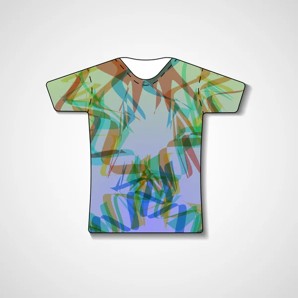 Ilustración abstracta en camiseta — Archivo Imágenes Vectoriales