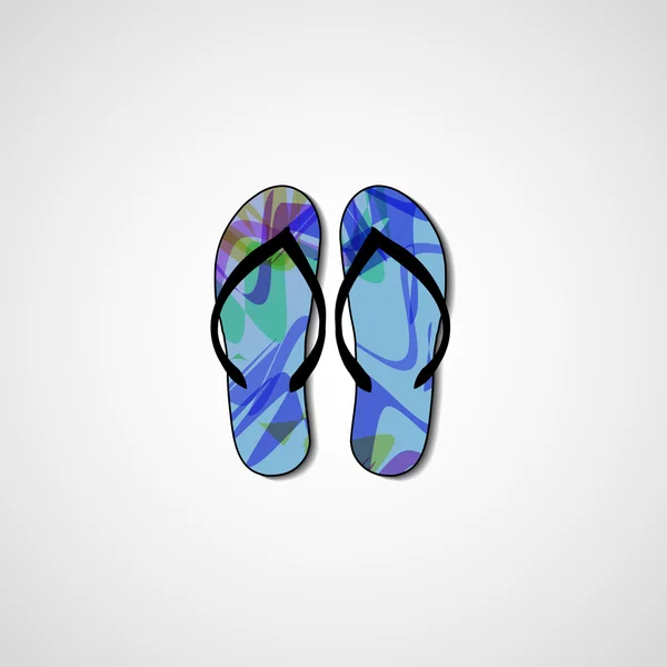 Abstracte illustratie op flip-flops — Stockvector