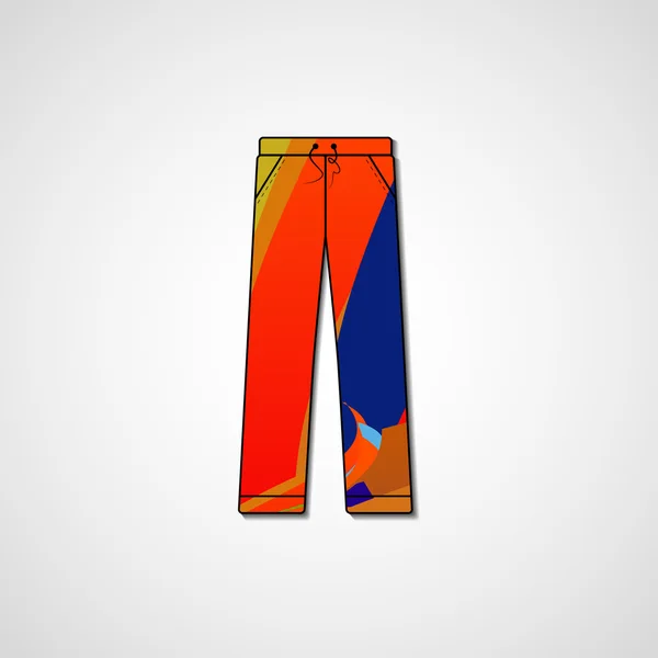 Illustration abstraite sur pantalon — Image vectorielle