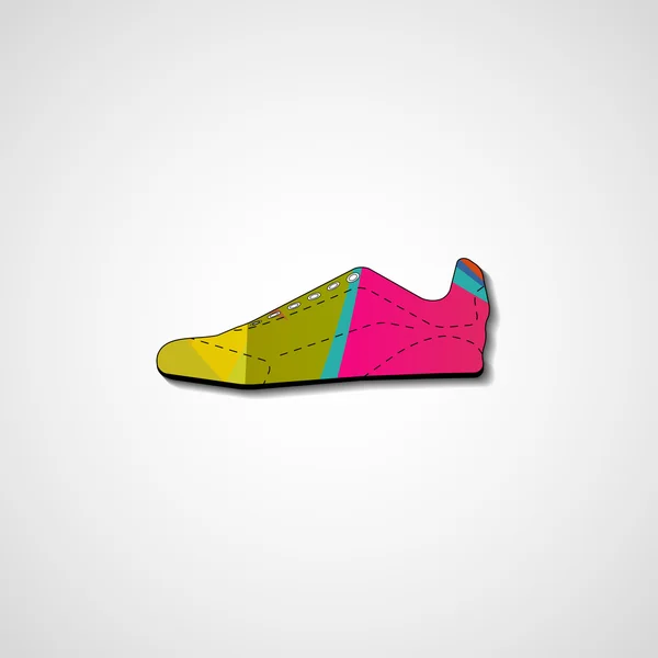 Abstracte illustratie op sneakers — Stockvector