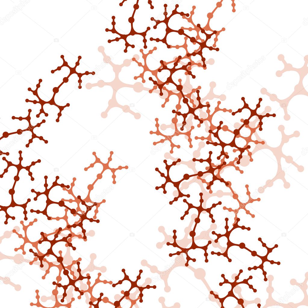 Molecule background, colorful illustration
