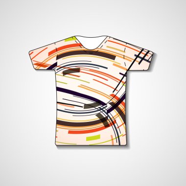 t-shirt üzerinde soyut resim
