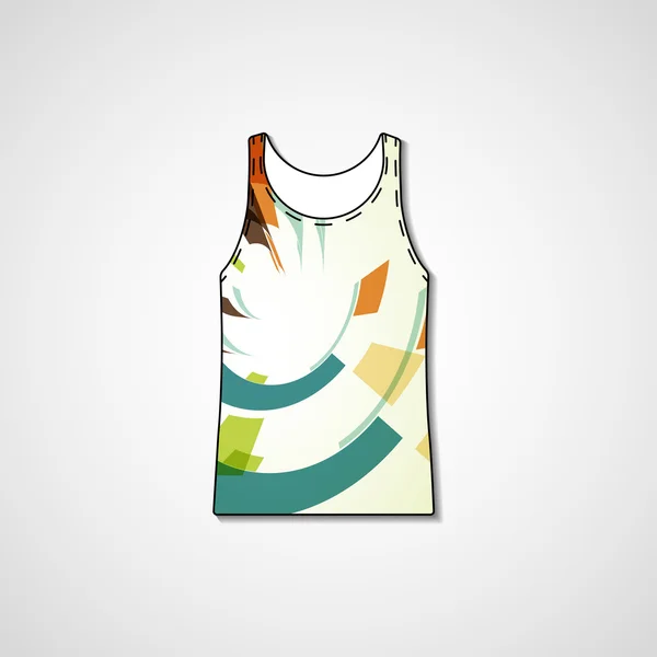 Abstrakta illustrationen på singlet — Stock vektor