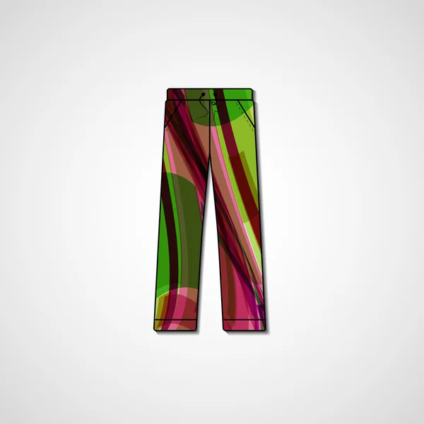 Illustration abstraite sur pantalon — Image vectorielle