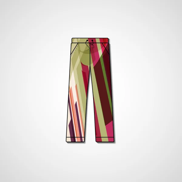 Abstracte illustratie op broek — Stockvector