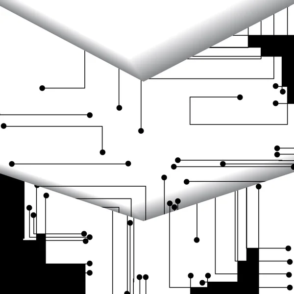 Illustrazione circuito stampato — Vettoriale Stock