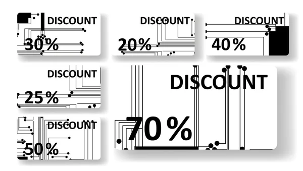 Printplaat kortingskaarten — Stockvector