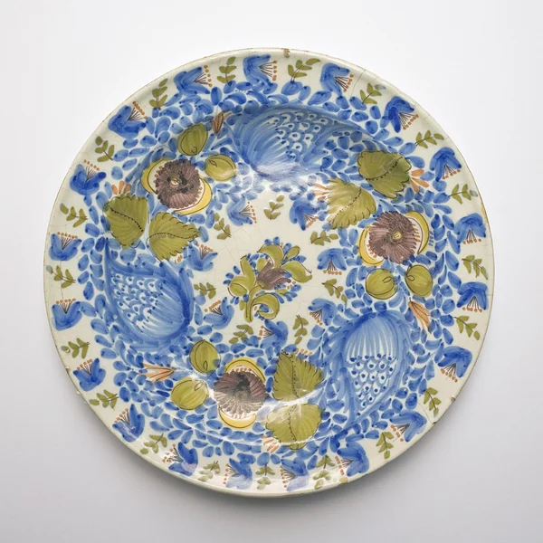 eski seramik tabak talavera, İspanya'dan. 19. yüzyıl