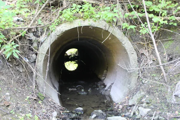 Sewage Pipe Industrial Wastewater Pollutes Environment — 스톡 사진
