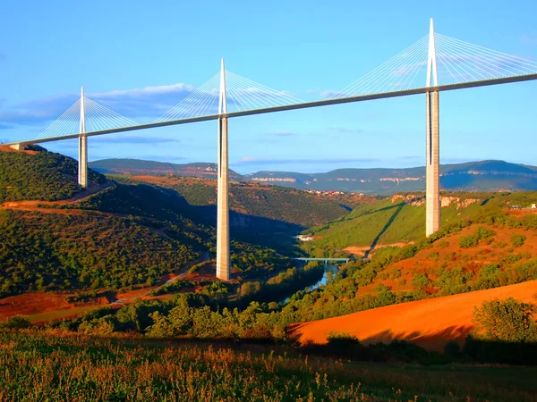 Fransa'da Millau Köprüsü — Stok fotoğraf