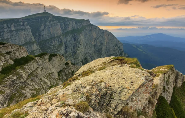 Beautiful sunset in the mountains landscape,Bucegi mountains,Carpathians,Romania — Stock Photo, Image