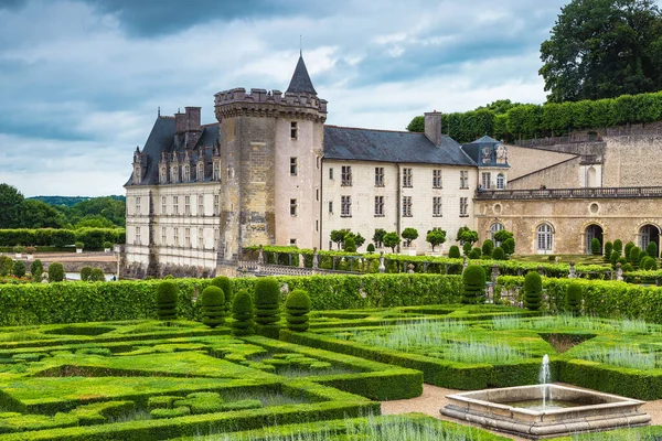 Majestic Arranged Green Bushes Decorative Plants Famous Ornamental Garden Villandry — Stockfoto