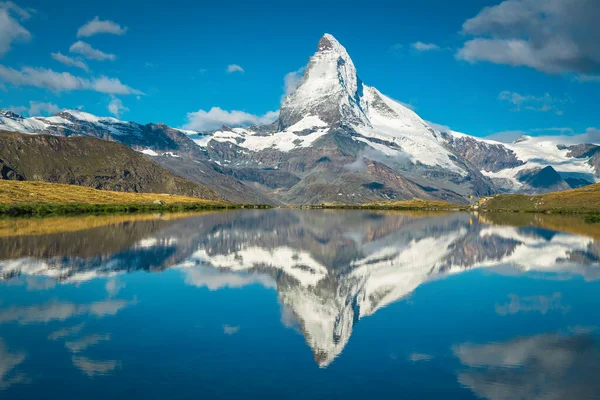 One Most Iconic Mountain World Matterhorn View Stunning Stellisee Lake — Stock fotografie