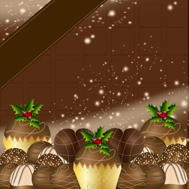 lüks çikolata Noel tasarımı