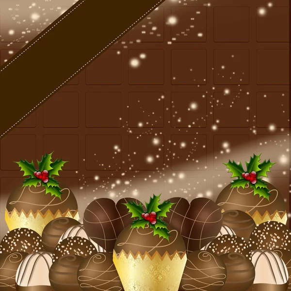 高級チョコレート クリスマス デザイン ロイヤリティフリーのストック写真
