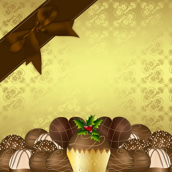 高級チョコレート クリスマス デザイン ロイヤリティフリーのストック画像