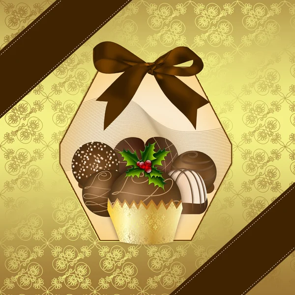 高級チョコレート クリスマス デザイン ストック画像