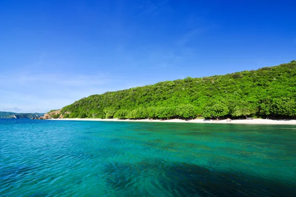 güzel mavi deniz ve yeşil ada