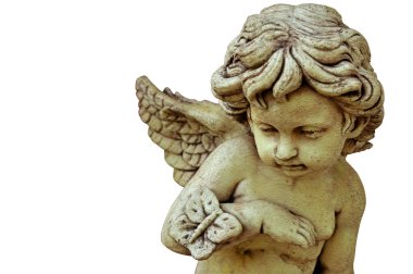 aşk tanrısı heykel izole