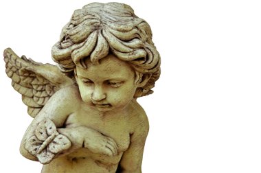 aşk tanrısı heykel izole
