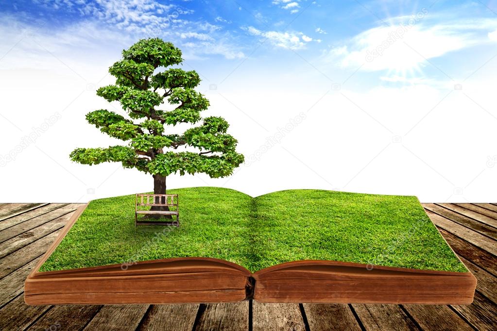 The big tree growth from a book