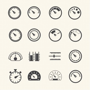 Meter icons. Vector clipart