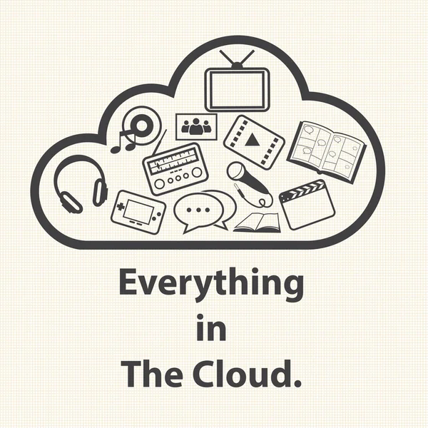 Everything in The Cloud. — Stock Vector