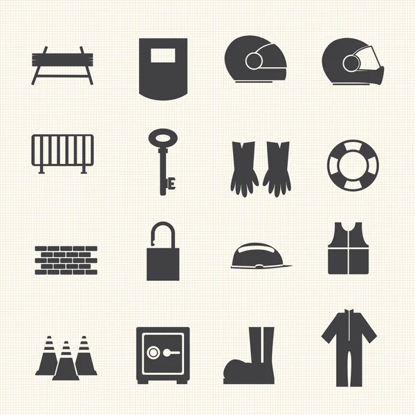 Veiligheid iconen set. vector — Stockvector