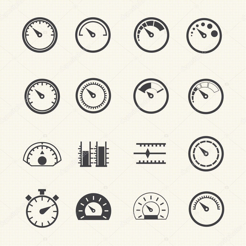 Meter icons. Vector