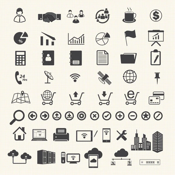 Business Finance and Computer technology icons — Stock Vector