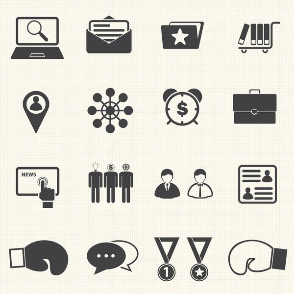 Business Fighting Icons mit Textur-Hintergrund. Vektor — Stockvektor