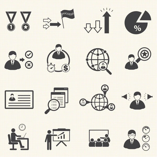 Personalmanagement und Unternehmensberatung Icons Set, Vektor Set — Stockvektor