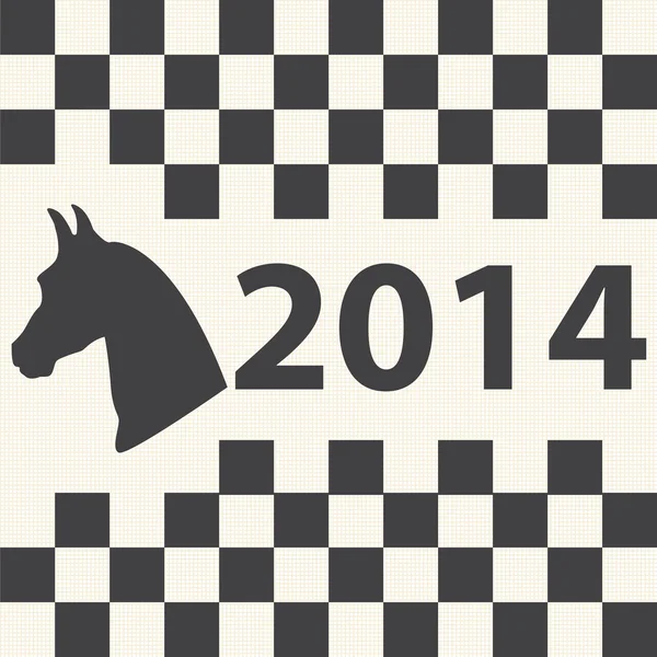 Bonne année 2014, année du cheval. Illustration vectorielle — Image vectorielle